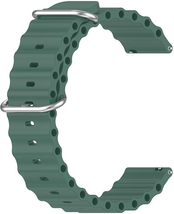Ремешок для смарт-часов BeCover Wave Style (22mm) for Huawei Watch GT 5 / GT 4 (46mm) / GT 3 (46mm) / GT 2 (46mm) / GT 2 Pro / Watch GS Pro Dark Green (714231) - Фото 1