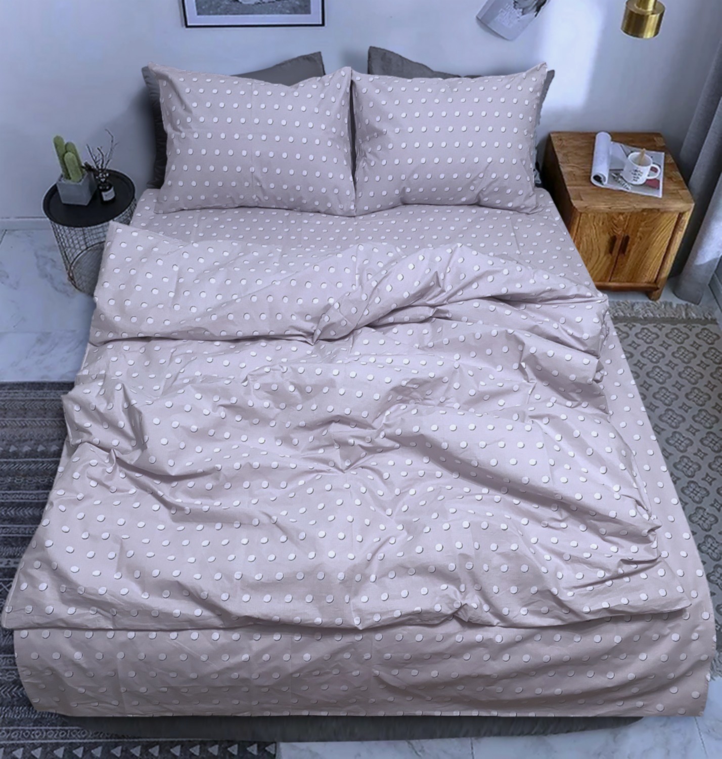 Купить Пододеяльник двуспальный Zastelli бязь Reverce for Feathers горох 200х220 см (20510) - Фото 1 Пододеяльник двуспальный Zastelli бязь Reverce for Feathers горох 200х220 см (20510) - Фото 1