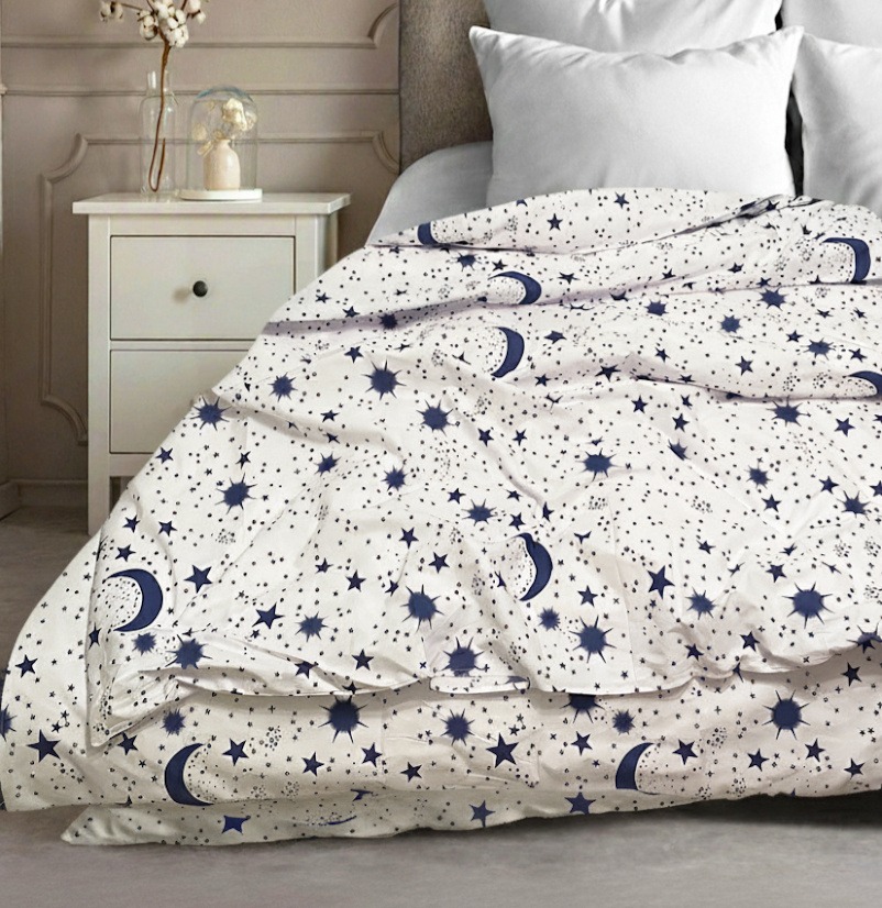 Купить Пододеяльник полуторный Zastelli бязь Stars on White Reverse 145х210 см (20514) - Фото 1 Пододеяльник полуторный Zastelli бязь Stars on White Reverse 145х210 см (20514) - Фото 1