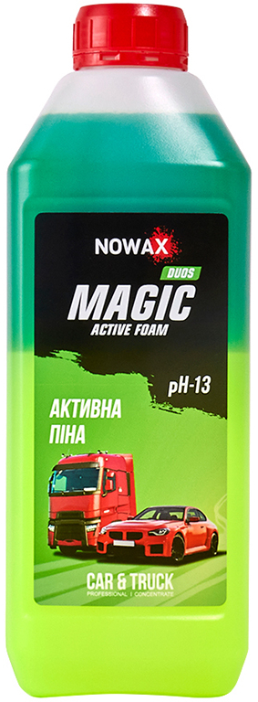Піна для мийки авто NOWAX суперконцентрат для безконтактної мийки Magic Active Foam Duos 1 л (NX01194) - Фото 1