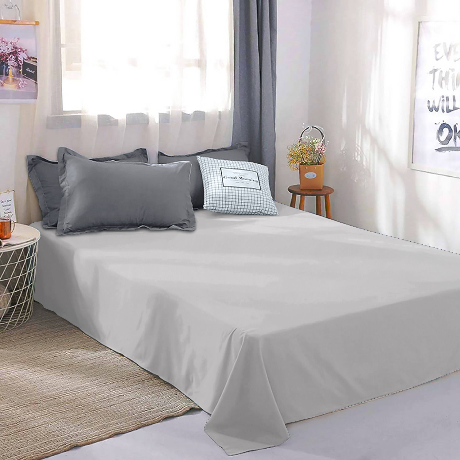 Купить Пододеяльник двуспальный Zastelli бязь Light Grey 200x220 см Серая (19938) - Фото 1 Пододеяльник двуспальный Zastelli бязь Light Grey 200x220 см Серая (19938) - Фото 1