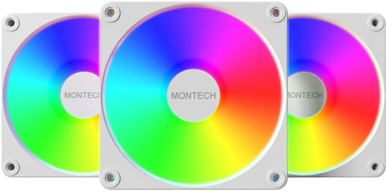 Купить Корпусный вентилятор Montech GF120 V2 ARGB PWM 3I1(W) - Фото 1 Корпусный вентилятор Montech GF120 V2 ARGB PWM 3I1(W) - Фото 1
