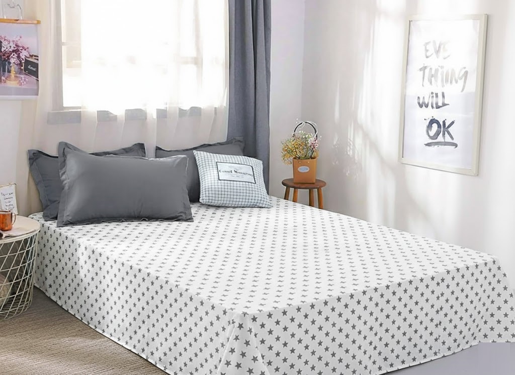 Купить Простынь двуспальная Zastelli бязь 50 серые звезды на белом 185х210 (19827) - Фото 1 Простынь двуспальная Zastelli бязь 50 серые звезды на белом 185х210 (19827) - Фото 1