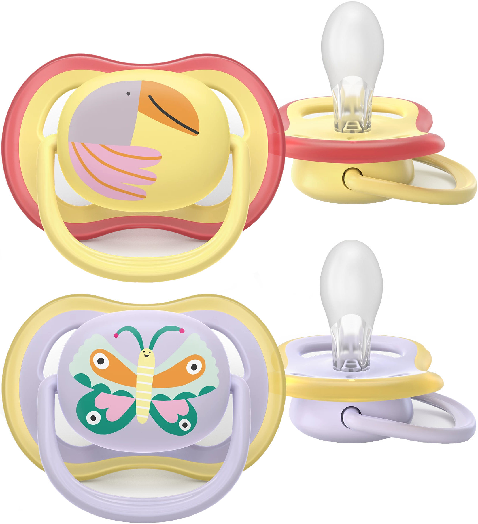 Ортодонтическая пустышка Philips Avent Ultra Air, 0-6 мес. (SCF087/04) - Фото 1