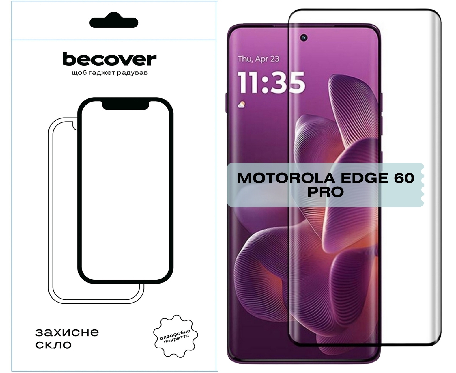 Защитное стекло для смартфона BeCover EDGE for Motorola Edge 60 Pro Black (714771)