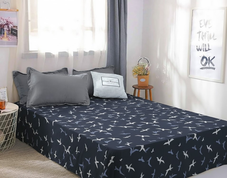 Купить Простынь евро Zastelli бязь Birds on Blue Front 220х240 (20522) - Фото 1 Простынь евро Zastelli бязь Birds on Blue Front 220х240 (20522) - Фото 1