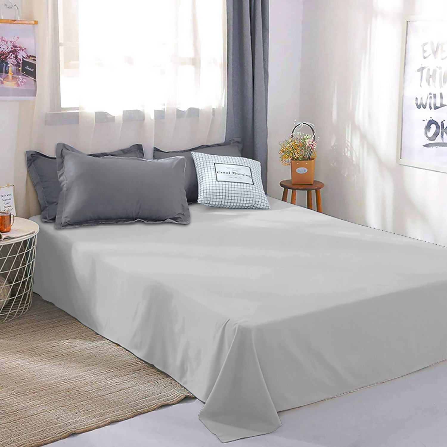 Купить Простынь полуторная Zastelli бязь 14-4203 Light Grey 145х210 (20622) - Фото 1 Простынь полуторная Zastelli бязь 14-4203 Light Grey 145х210 (20622) - Фото 1