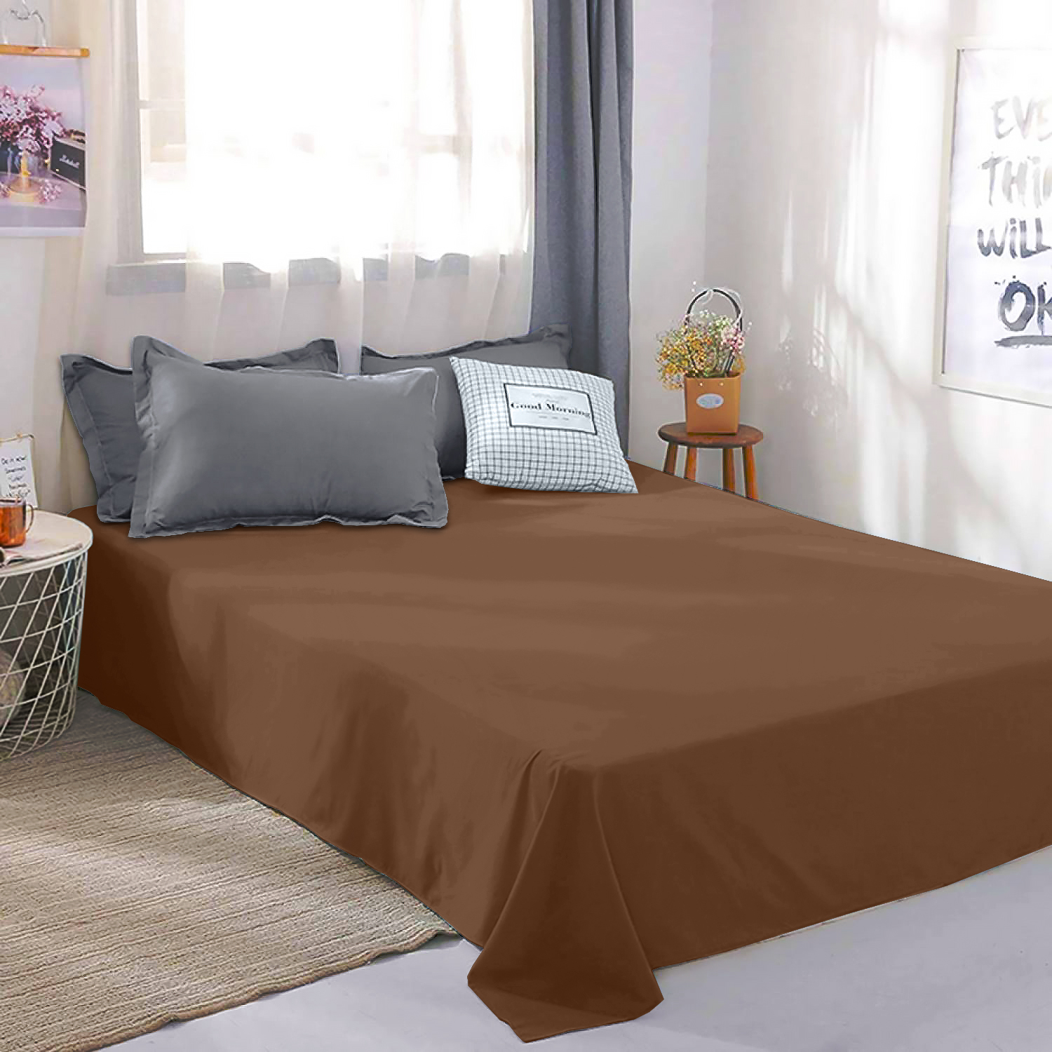 Купить Простынь евро Zastelli бязь 15-1511 Mahogany Rose 200х220 (15701) - Фото 1 Простынь евро Zastelli бязь 15-1511 Mahogany Rose 200х220 (15701) - Фото 1