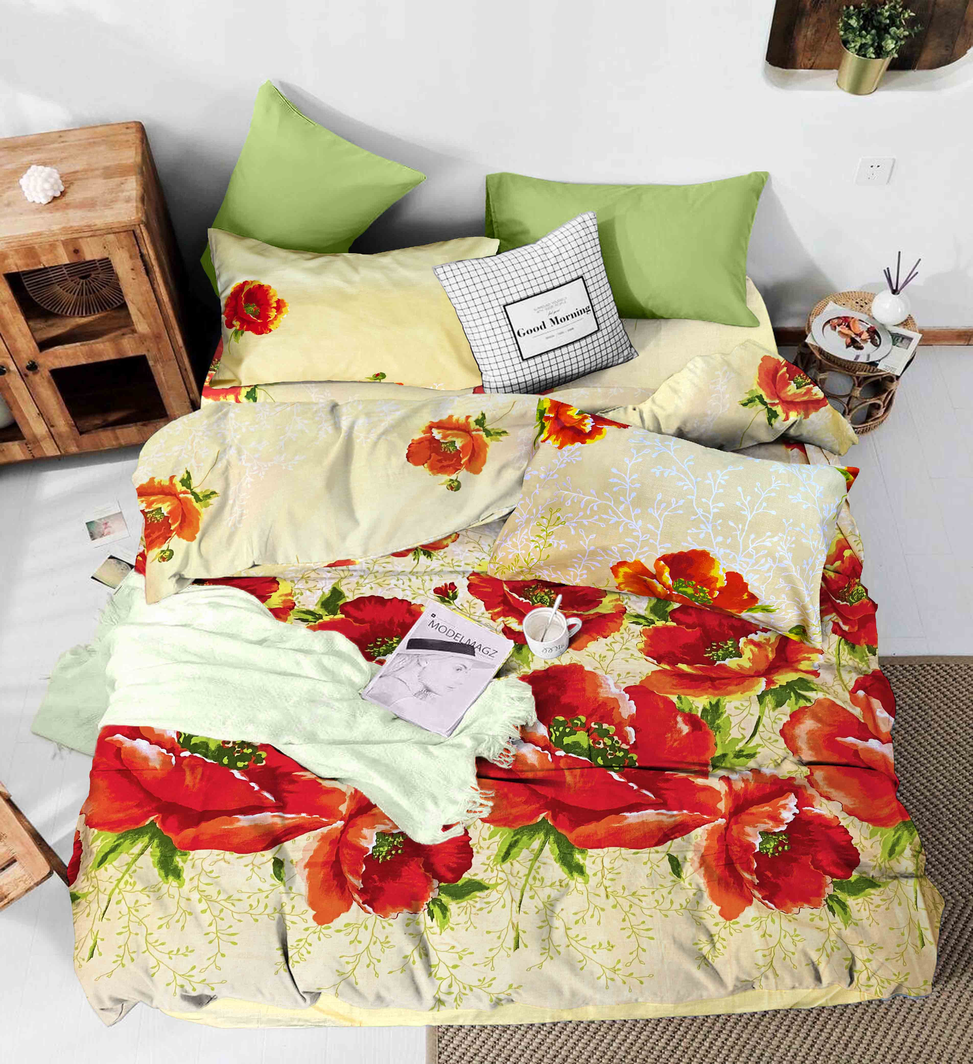 Купить Простынь евро Zastelli бязь 13207 Маки 220х240 (16048) - Фото 1 Простынь евро Zastelli бязь 13207 Маки 220х240 (16048) - Фото 1