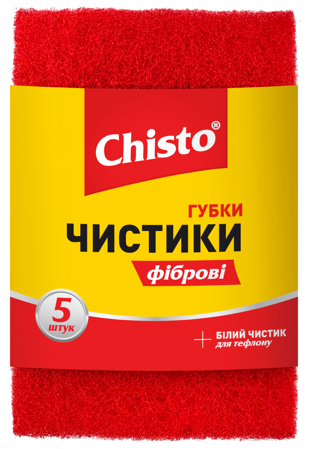 Купить Набор губок фибровых для мытья посуды Chisto Чистик кухонный 5 шт. (4820040270180) - Фото 1 Набор губок фибровых для мытья посуды Chisto Чистик кухонный 5 шт. (4820040270180) - Фото 1