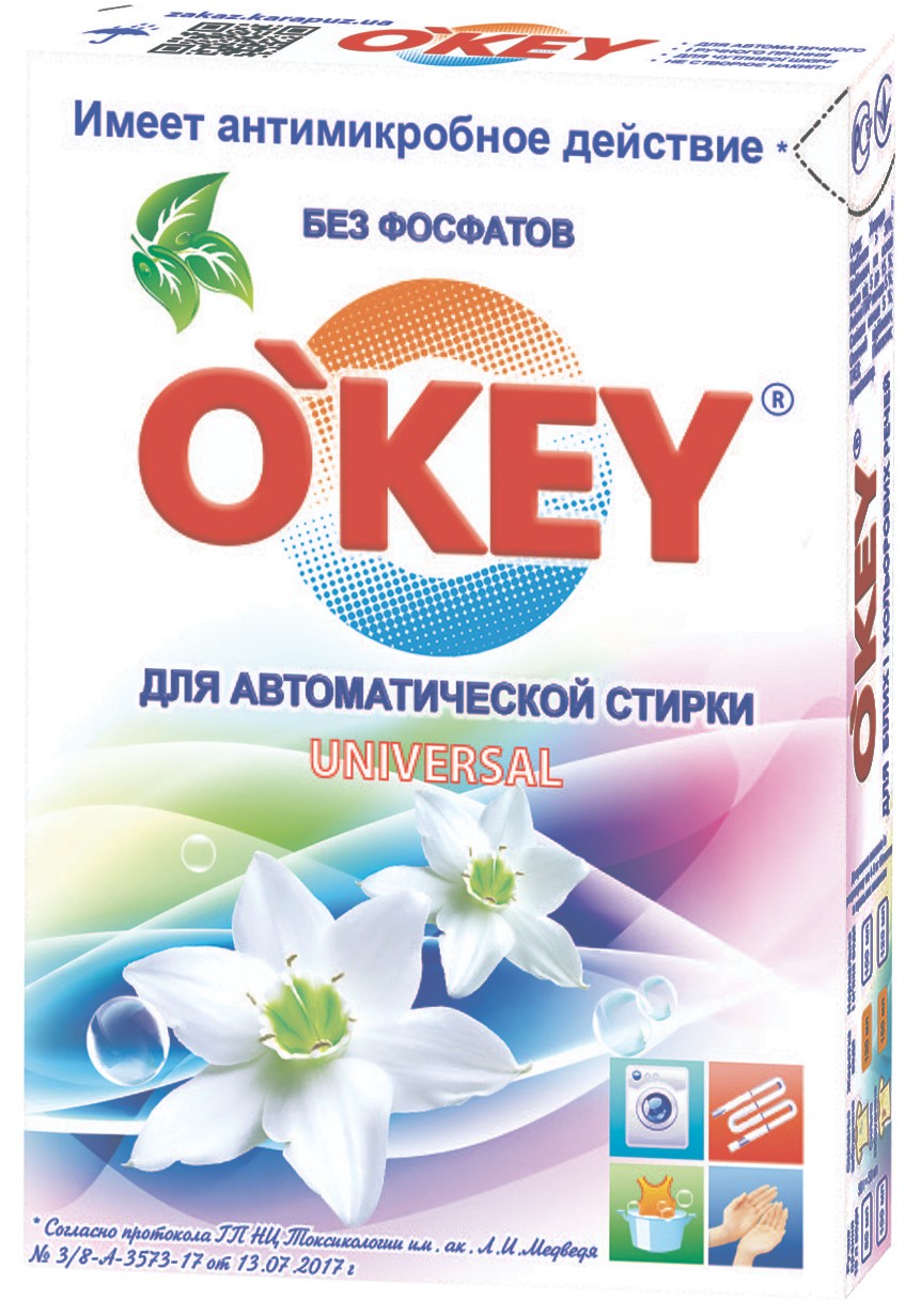 Стиральный порошок O'key Universal 400 г (4820049380903) - Фото 1