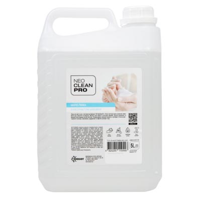 Жидкое мыло для рук NeoCleanPro Мыло-пенка с экстрактом хлопка, канистра, 5 л (4820255110448) - Фото 1