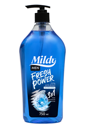 Гель для душа Mildy Fresh Power 3в1 для мужчин 750 мл (4820255112572) - Фото 1