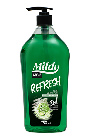 Гель для душа Mildy Refresh 3в1 для мужчин 750 мл (4820255112589) - Фото 1