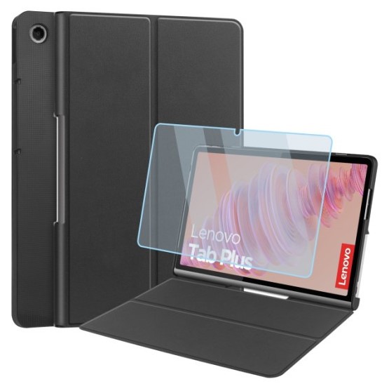 Чохол для планшета AIRON Premium for Lenovo Tab Plus 2024 11.5 із захисною плівкою та серветкою Black (4822356758487) - Фото 1