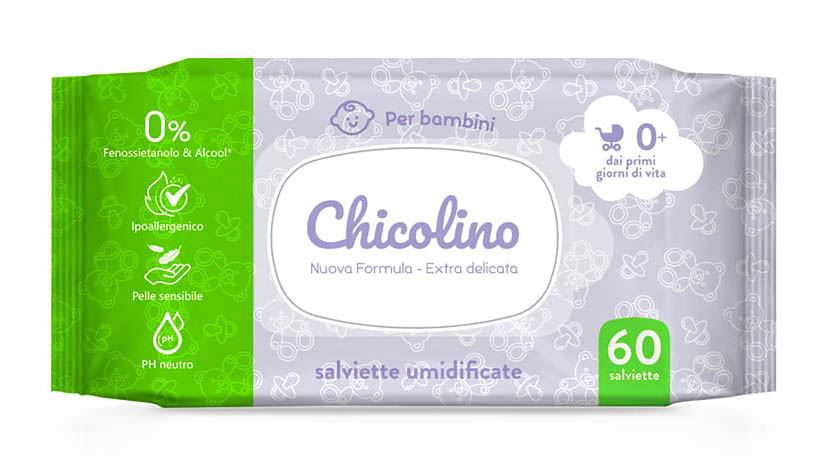 Серветки вологі для дітей Chicolino 60 шт. (4823098411765) - Фото 1