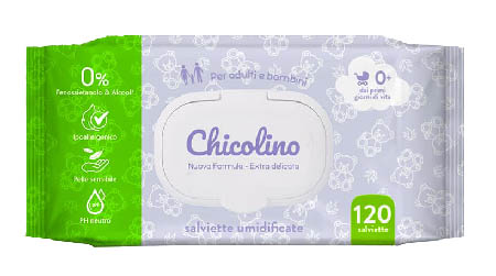 Серветки вологі для дітей Chicolino 120 шт. (4823098411772) - Фото 1