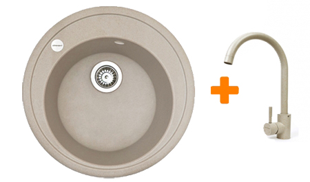 Мойка кухонная+смеситель Adamant Sun Avena (4824296910106) - Фото 1