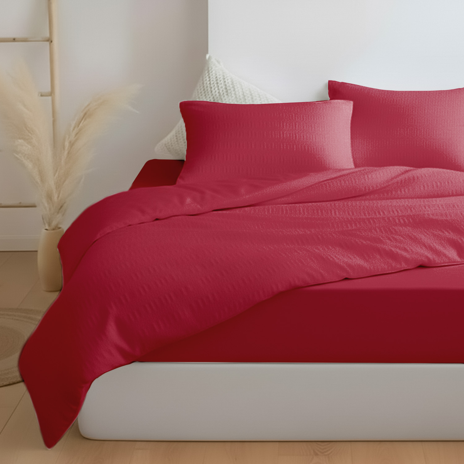 Комплект постільної білизни Zastelli 19-1655 Garnet/Garnet жатка бавовняна 175х210 см Червоний (23169) - Фото 1