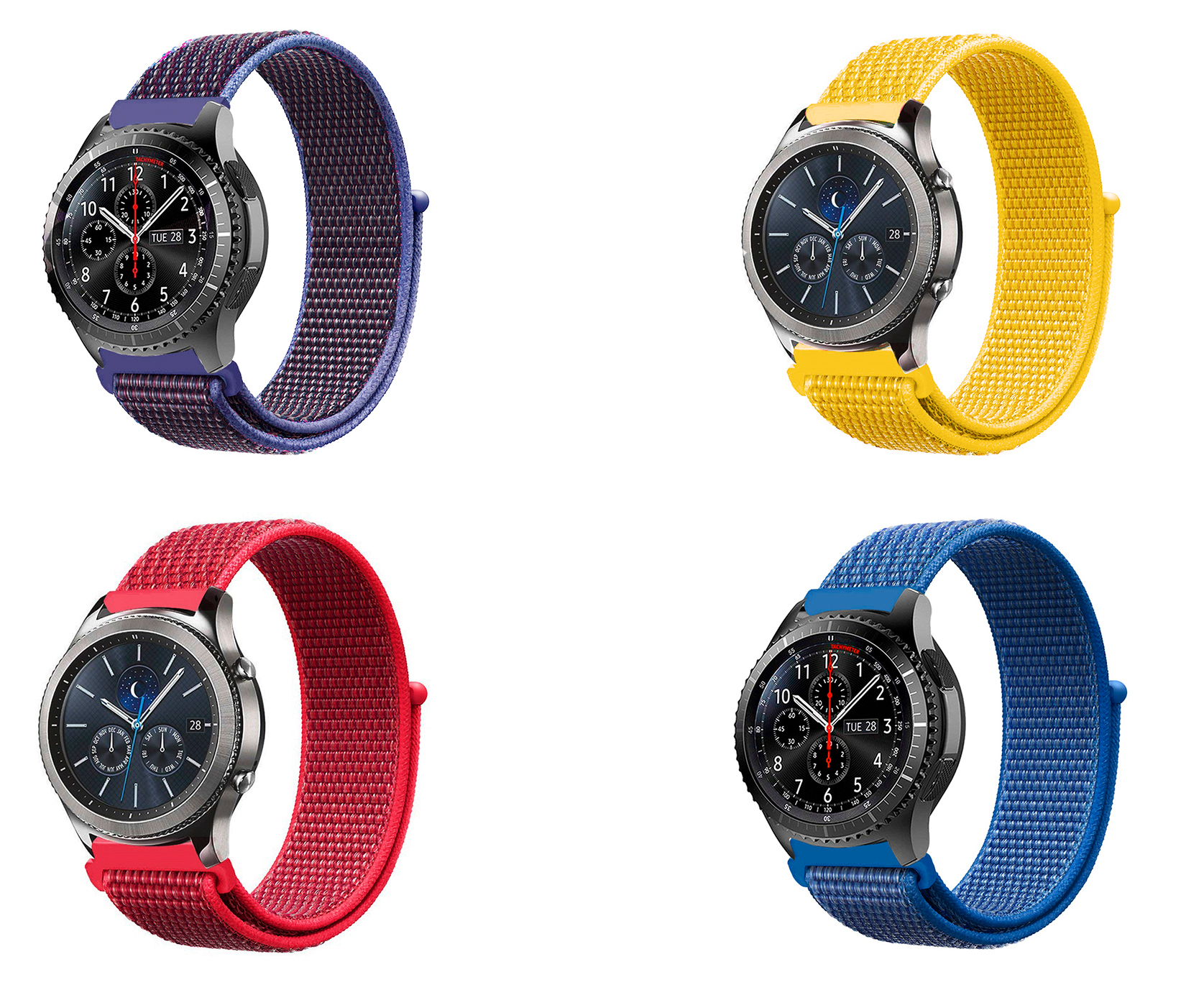 Ремінець для смарт-годинника BeCover набір 4 кольори Nylon Style for Nokia / Withings Steel / Steel HR Boy (706557) - Фото 1
