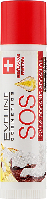 Бальзам для губ EVELINE SOS 100% Organic Arganic Oil Coconat Dream (5903416017035) - Фото 1