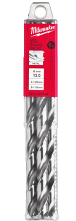 Сверло Milwaukee HSS-G DIN340 13,0х205х134 мм 5 шт. (4932430344) - Фото 1
