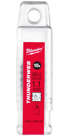 Купить Сверло Milwaukee THUNDERWEB HSS-G DIN338 1,1х36х14 мм 10 шт. (4932459826) - Фото 1 Сверло Milwaukee THUNDERWEB HSS-G DIN338 1,1х36х14 мм 10 шт. (4932459826) - Фото 1