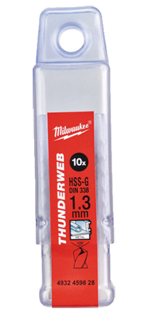 Купить Сверло Milwaukee THUNDERWEB HSS-G DIN338 1,3х38х16 мм 10 шт. (4932459828) - Фото 1 Сверло Milwaukee THUNDERWEB HSS-G DIN338 1,3х38х16 мм 10 шт. (4932459828) - Фото 1