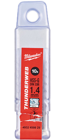 Сверло Milwaukee THUNDERWEB HSS-G DIN338 1,4х40х18 мм 10 шт. (4932459829) - Фото 1