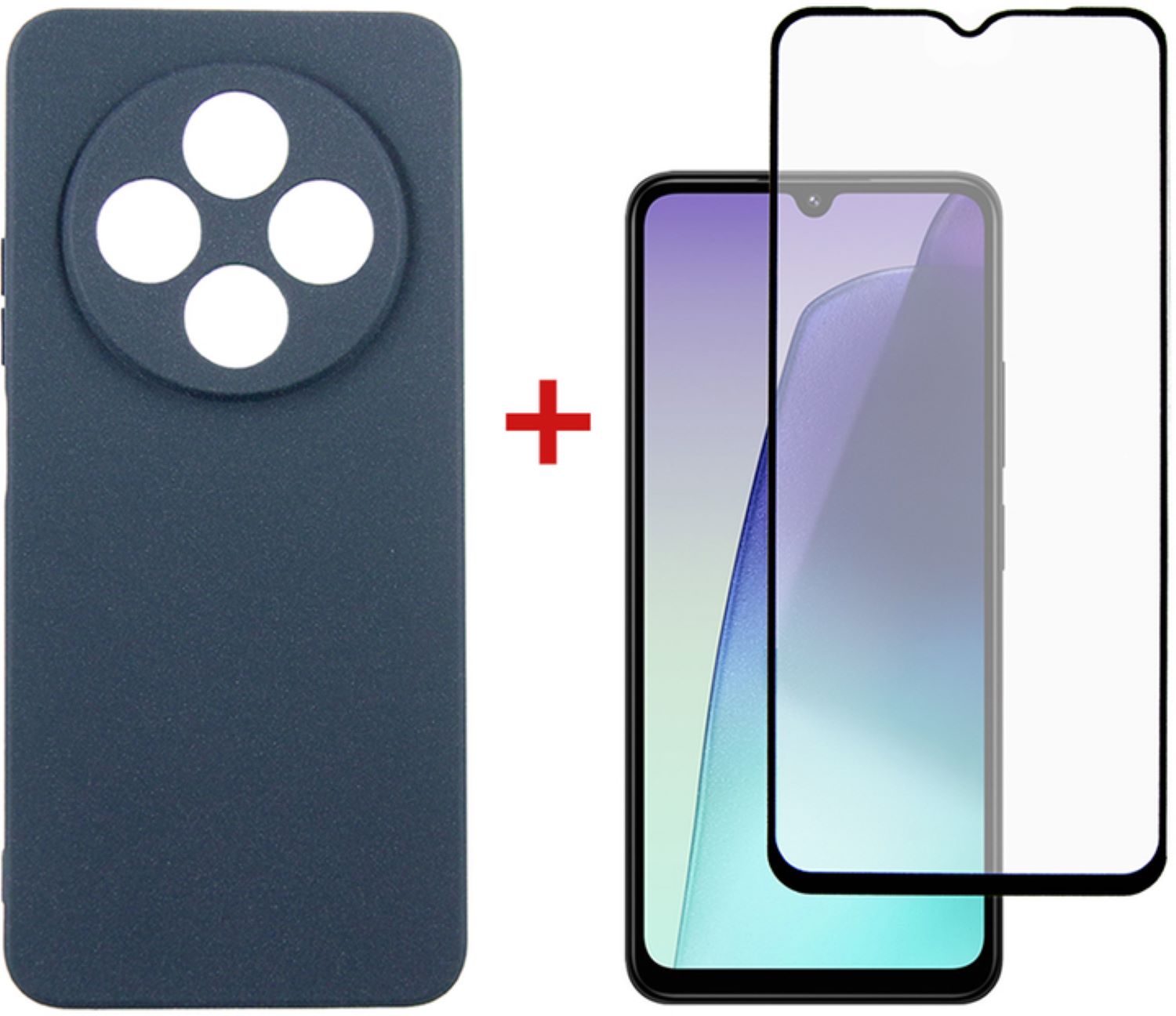 Чехол для смартфона DENGOS Carbon for Xiaomi Redmi 14C Blue (DG-KM-120) + защитное стекло - Фото 1