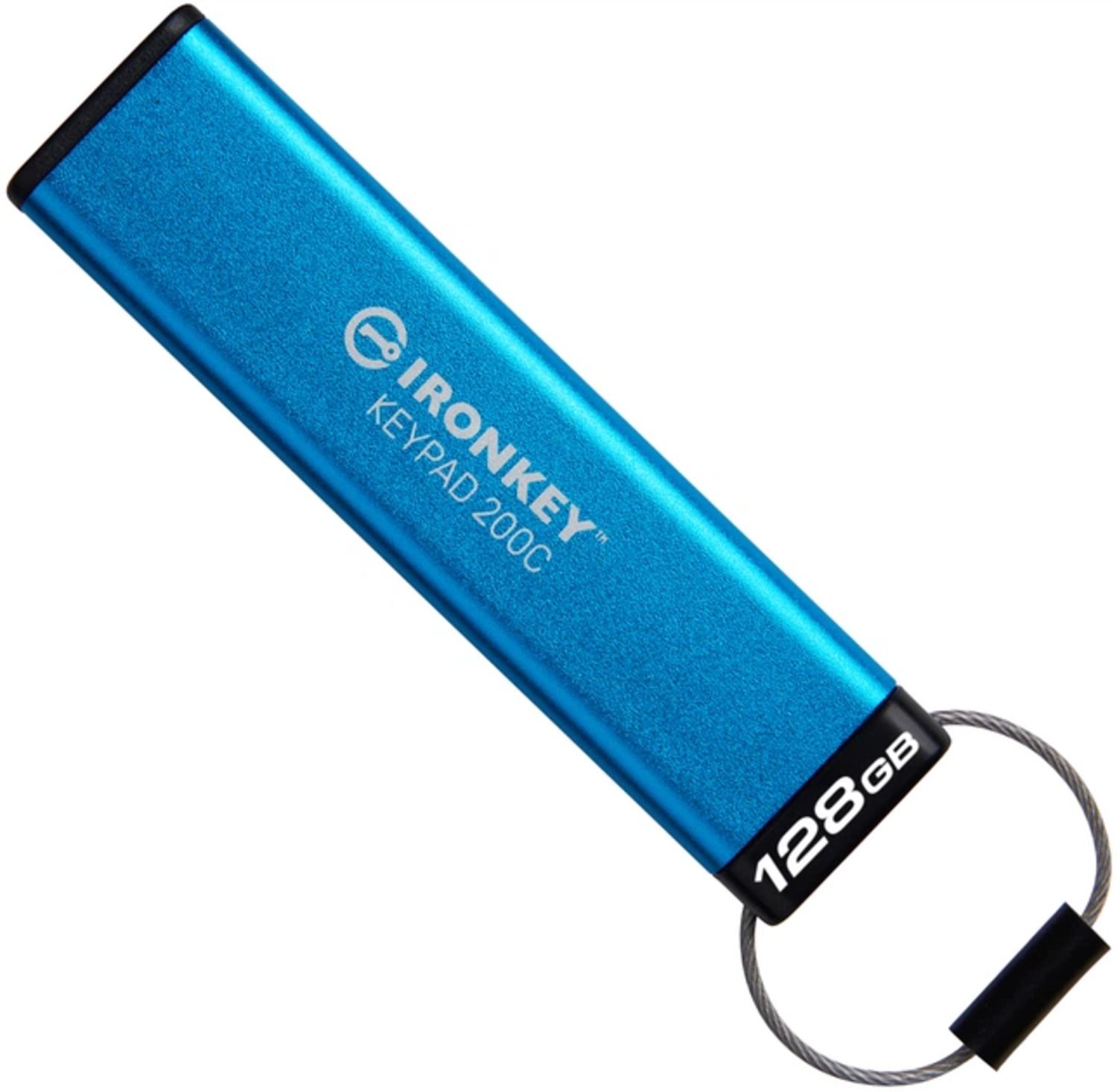 Флеш USB Kingston USB3.2 128GB IronKey Keypad 200 Type-C Blue (IKKP200C/128GB) - Фото 1