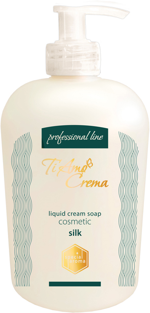 Жидкое мыло для рук Ti Amo Crema Косметическое с протеинами шелка (professional line) 450 мл (4820263234167) - Фото 1