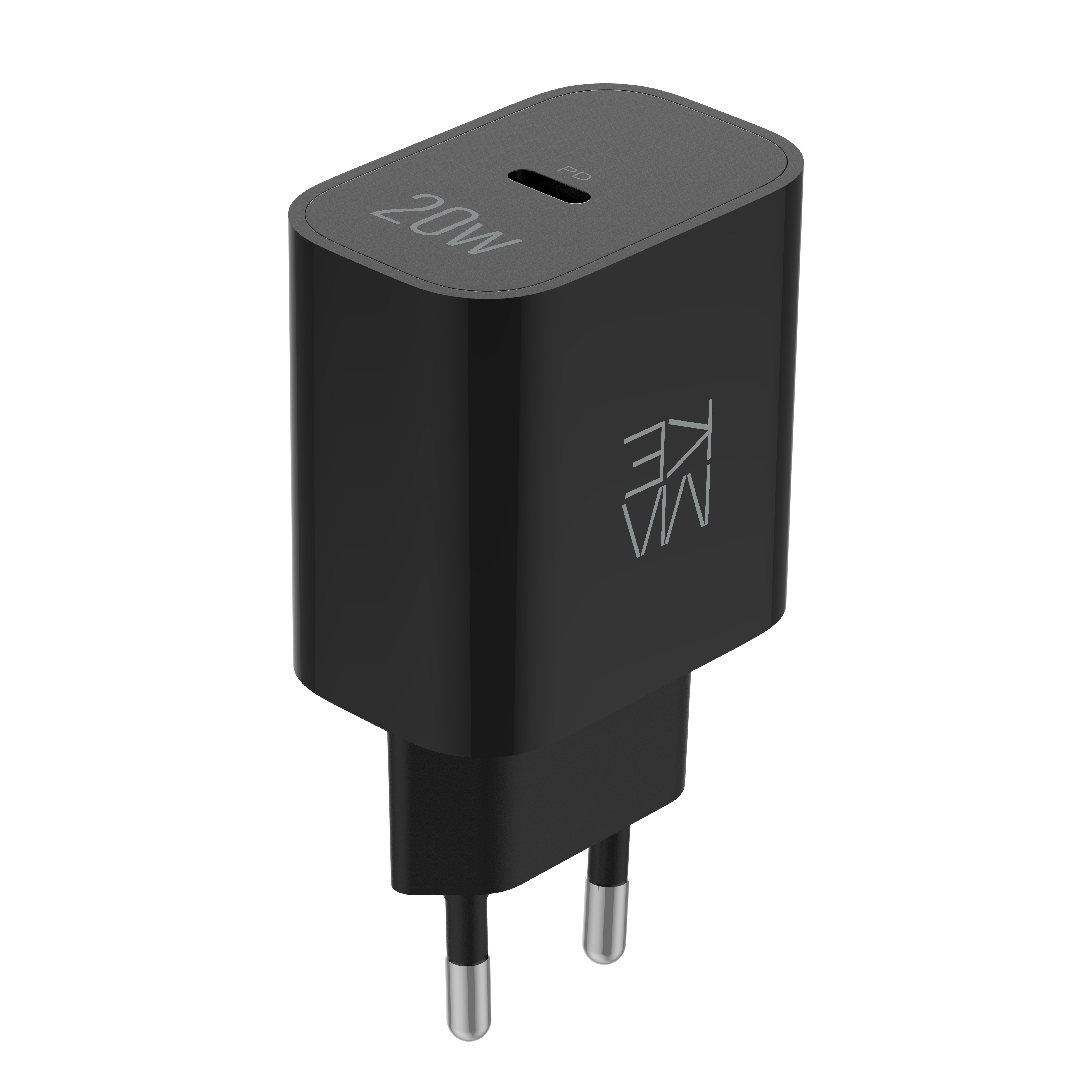 Сетевое зарядное устройство MAKE 20W PD Black (MCW-2011BK) - Фото 1