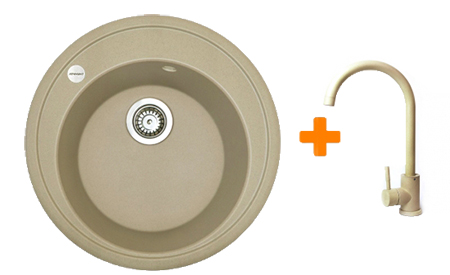 Мойка кухонная+смеситель Adamant Sun Сахара (4824296910102) - Фото 1