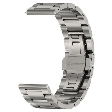 Ремінець для смарт-годинника KOSPET STAINLESS STEEL SILVER model T 22 мм - Фото 1