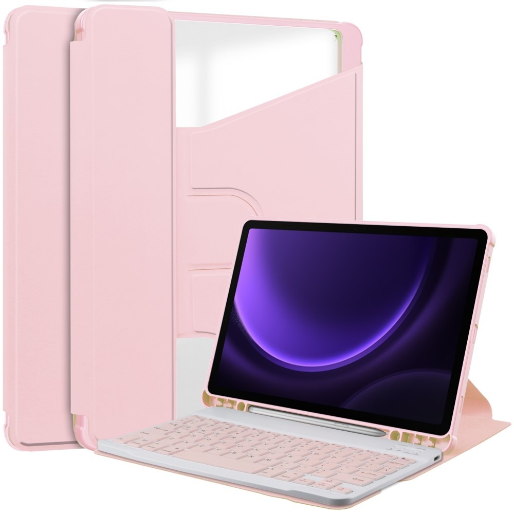 Чехол-клавиатура для планшета BeCover 360° Rotatable for Samsung Galaxy Tab S10 FE (SM-X520/SM-X526) 10.9" Pink (713311) - Фото 1
