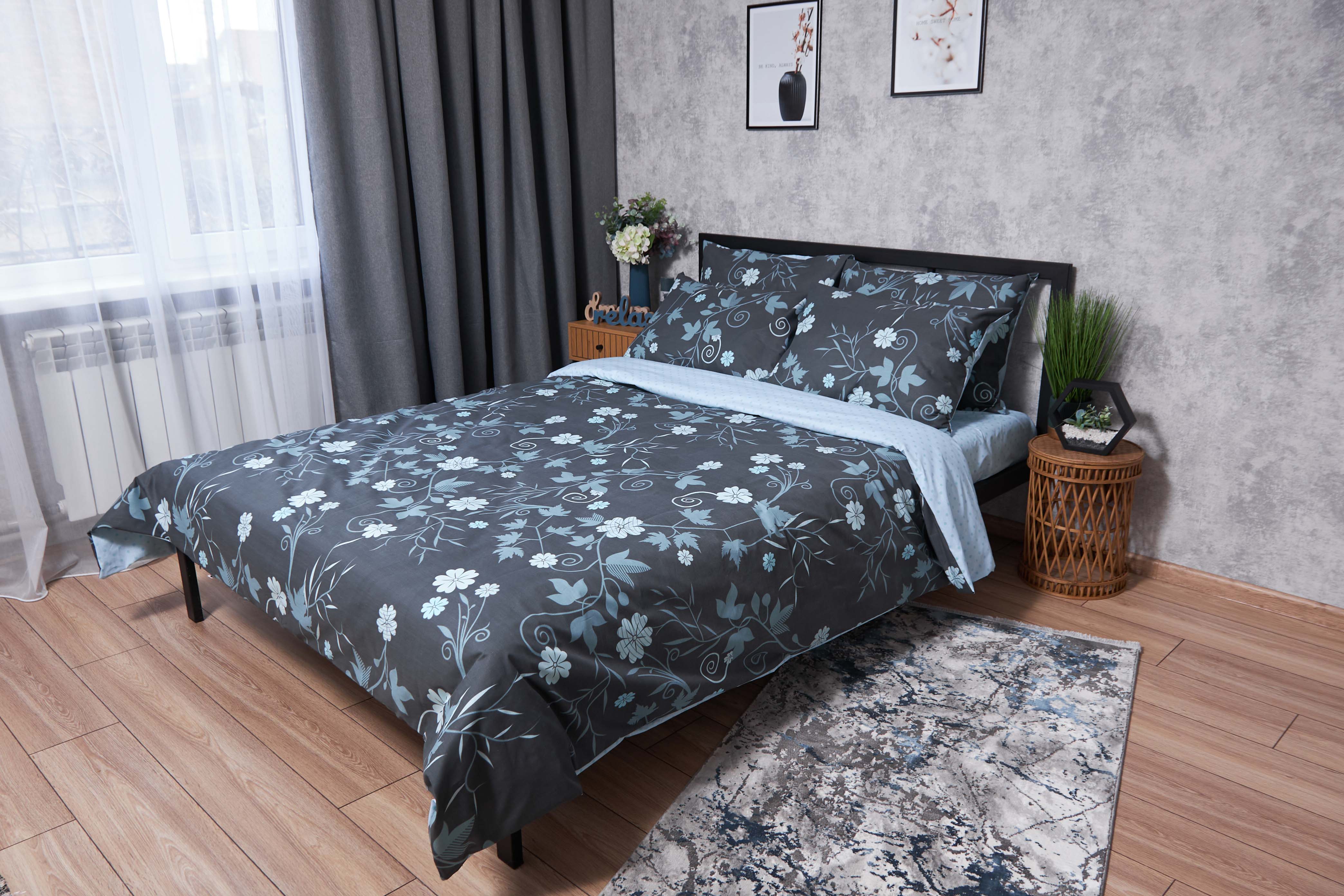 Комплект постельного белья Moon&Star Бязь Gold Люкс Cornflower 143х210х2 нав. 2х40х60 (MS-820001868) - Фото 1