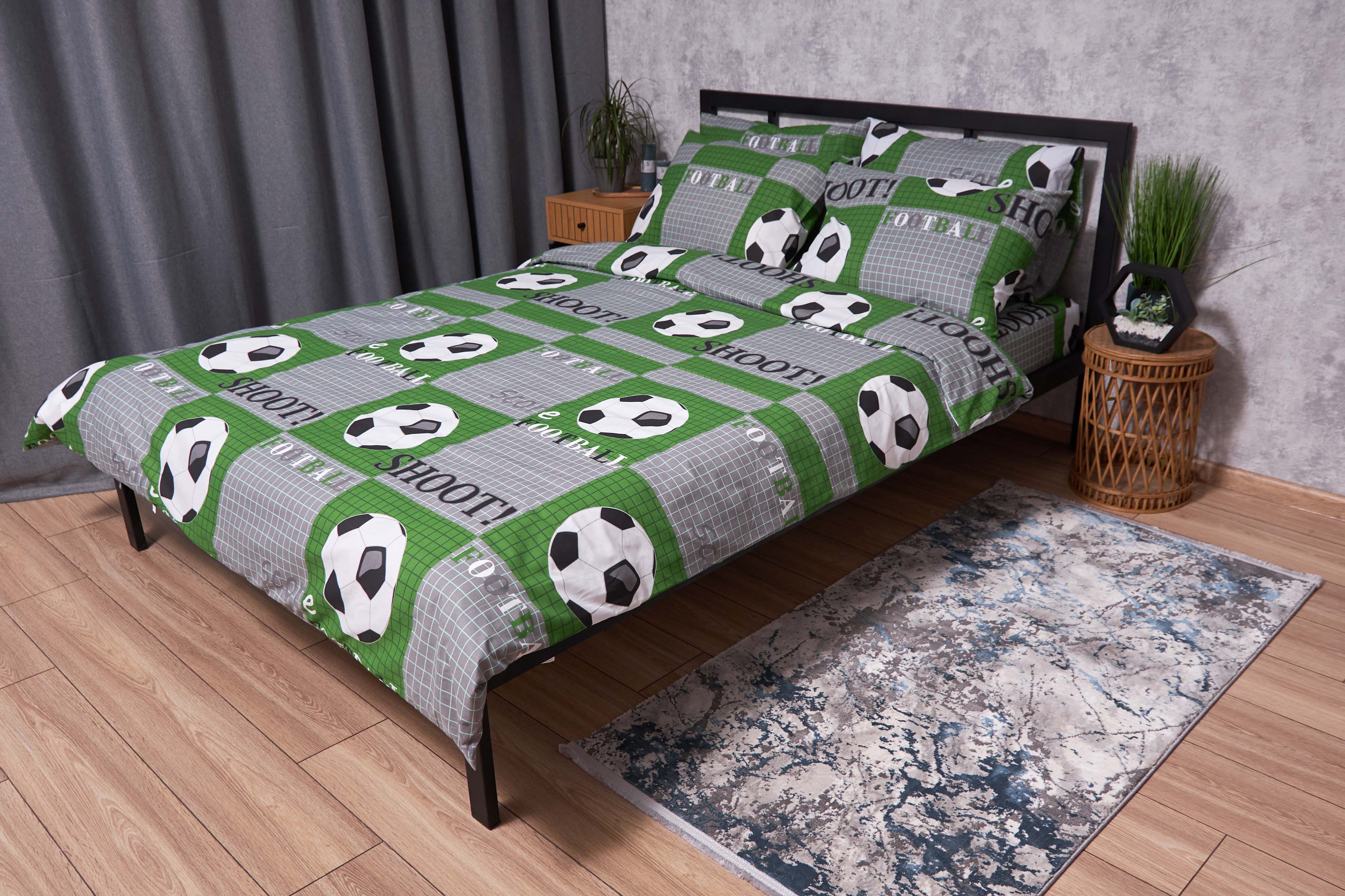 Комплект постельного белья Moon&Star Бязь Gold Люкс Football 160х220х2 нав. 2х40х60 (MS-820002048) - Фото 1