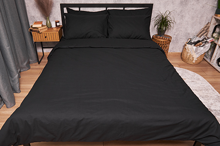 Комплект постельного белья Moon&Star Бязь Gold Люкс Black 160х220х2 нав. 2х40х60 (MS-820003005) - Фото 1