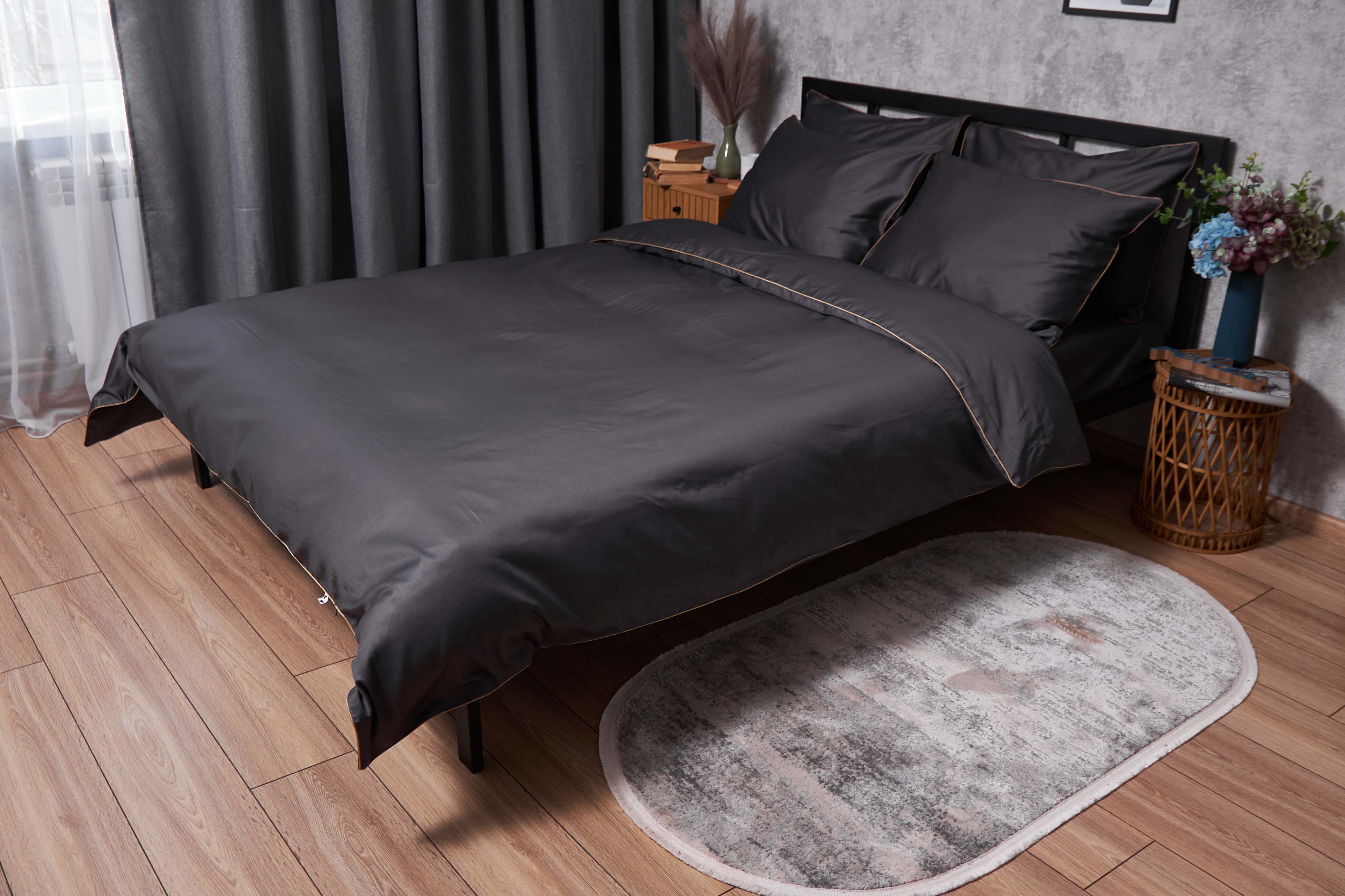 Комплект постельного белья Moon&Star Satin Premium Gold Corner 160х220 (MS-820003909) - Фото 1