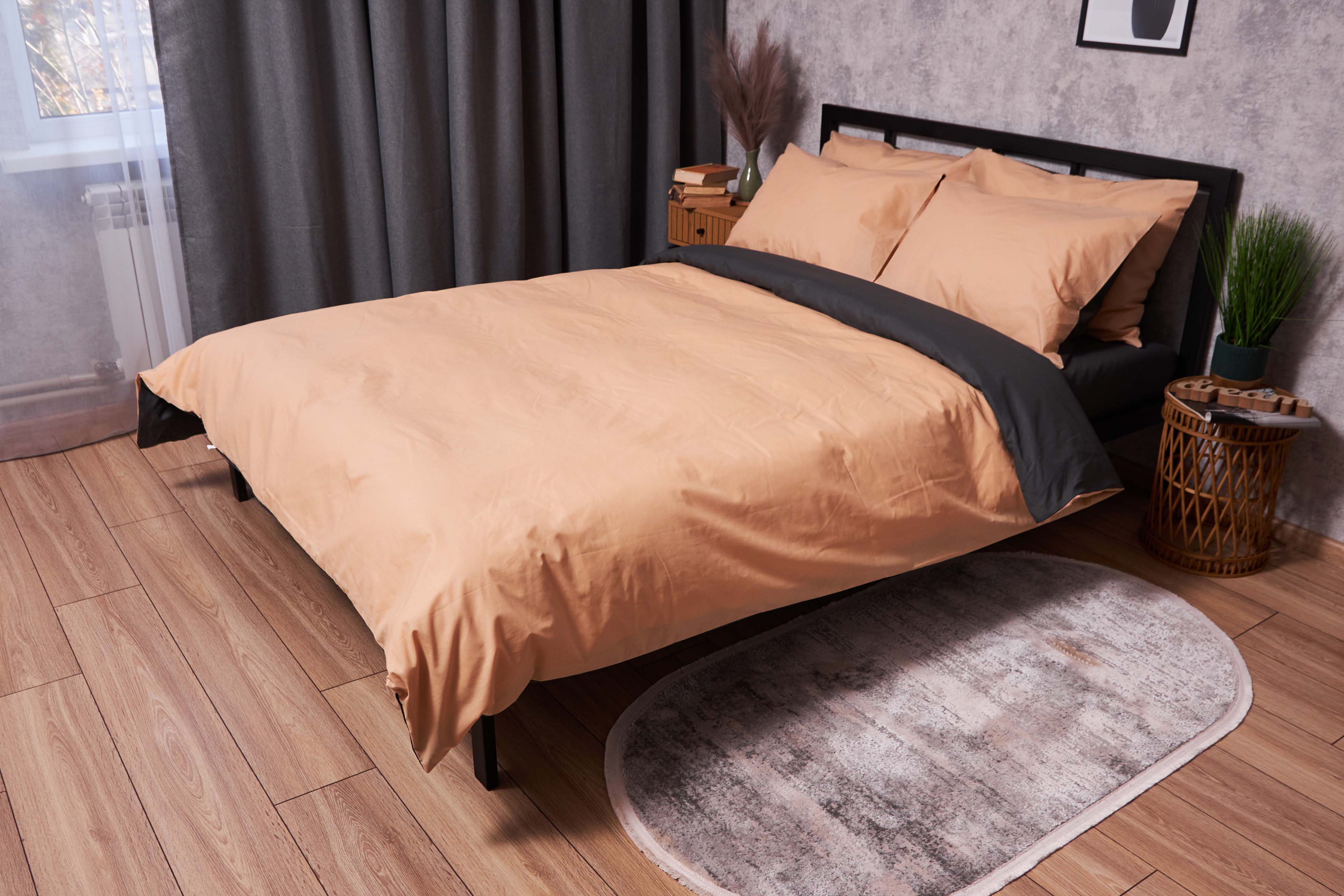 Комплект постельного белья Moon&Star Бязь Gold Люкс Gray Cream 160х220 (MS-820003314) - Фото 1