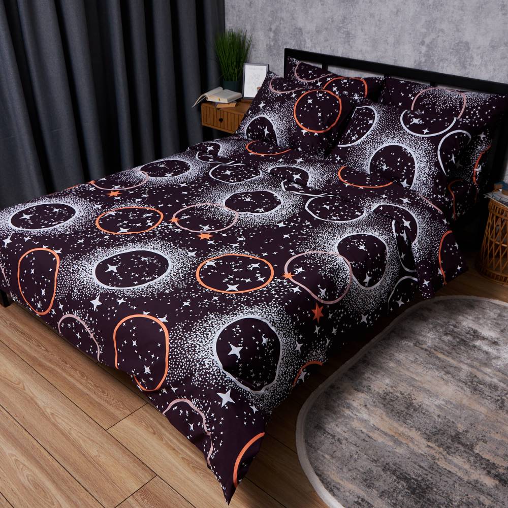 Комплект постельного белья Moon&Star Бязь Gold Люкс «Cosmic Vibes» 160х220х2 нав. 2х40х60 (MS-820006225) - Фото 1