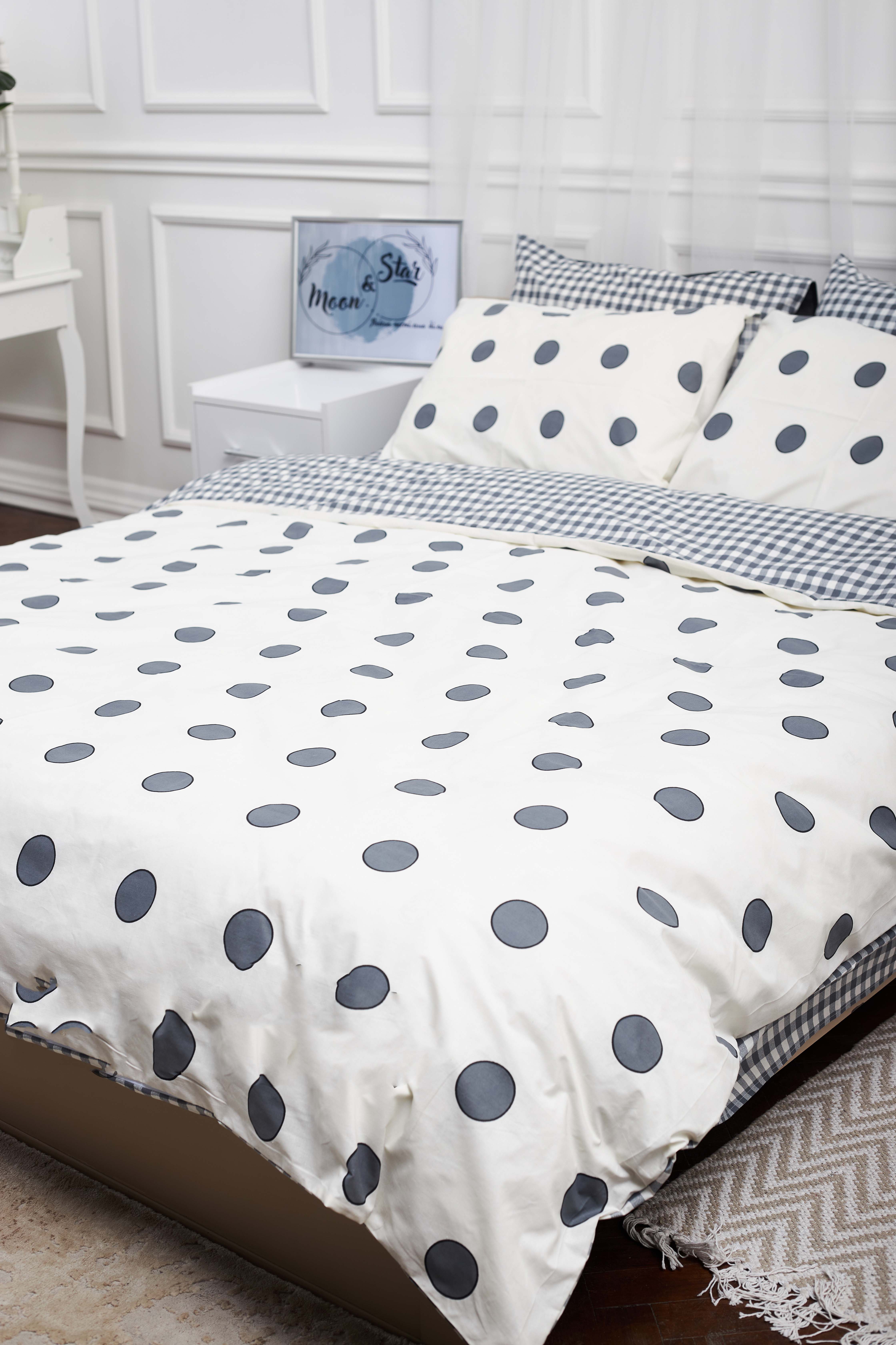 Комплект постельного белья Moon&Star King Size 220x240 см нав. 2х50х70 Riccarda Ranforce Elite (MS-820000176) - Фото 1
