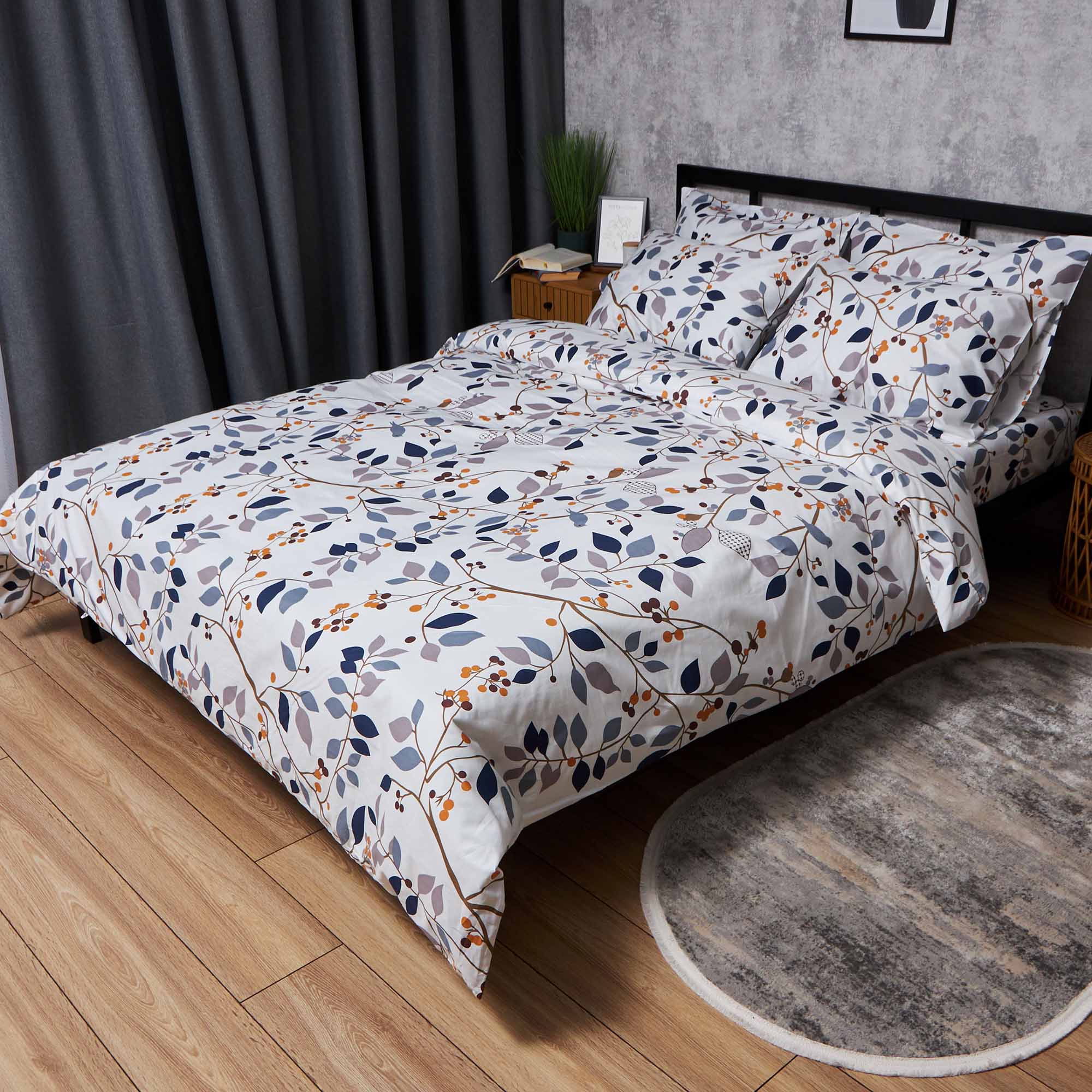 Комплект постільної білизни Moon&Star Satin Elit Golden Harvest 200х220 см нав. 2х50х70 (MS-820008376) - Фото 1