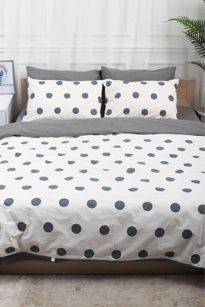Комплект постельного белья Moon&Star 175х210 см нав. 4х70х70 Riccarda Gray Ranforce Elite (MS-820000149) - Фото 1