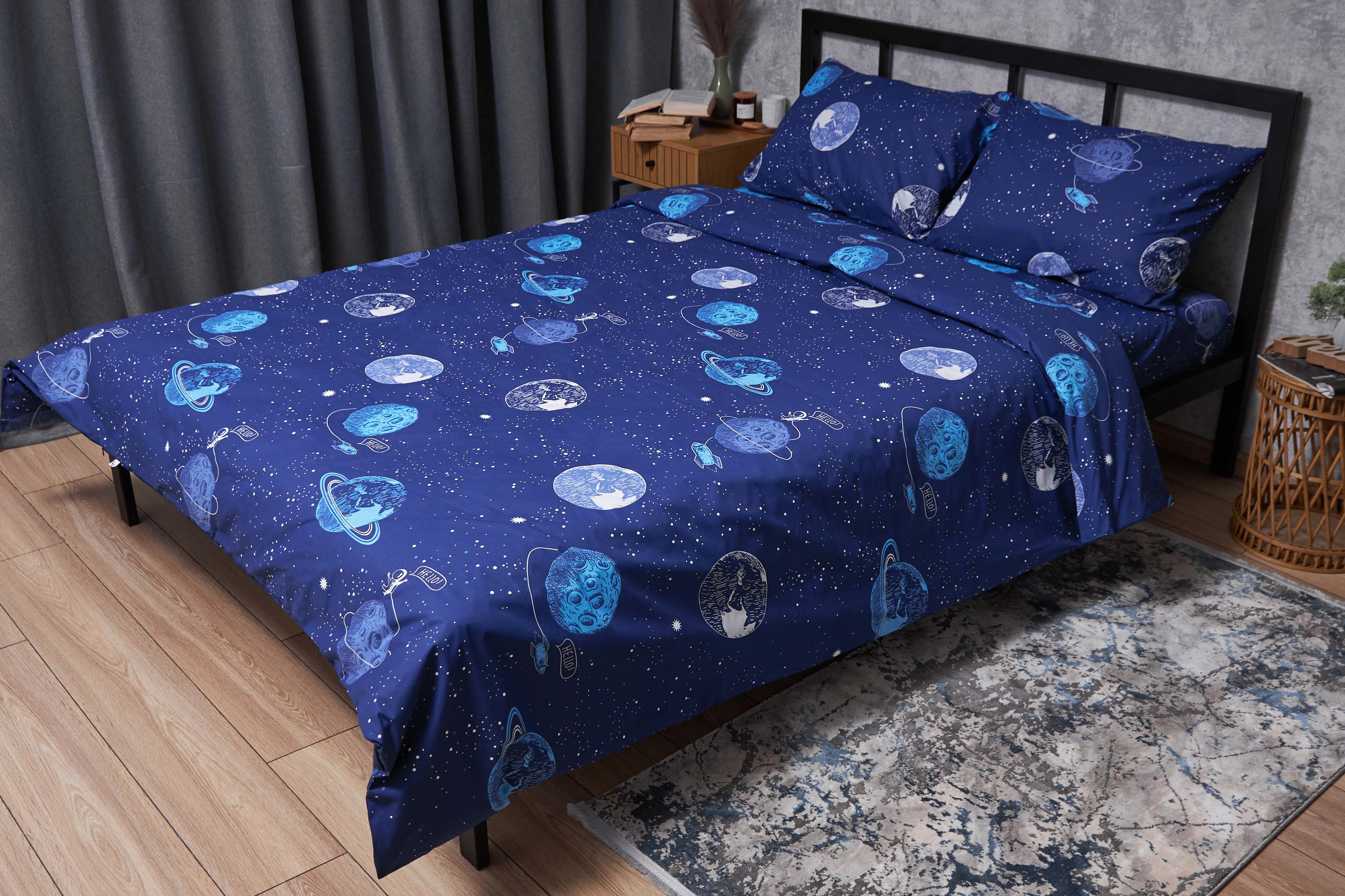 Комплект постельного белья Moon&Star Бязь Gold Люкс Planets 160х220 (MS-820004819) - Фото 1