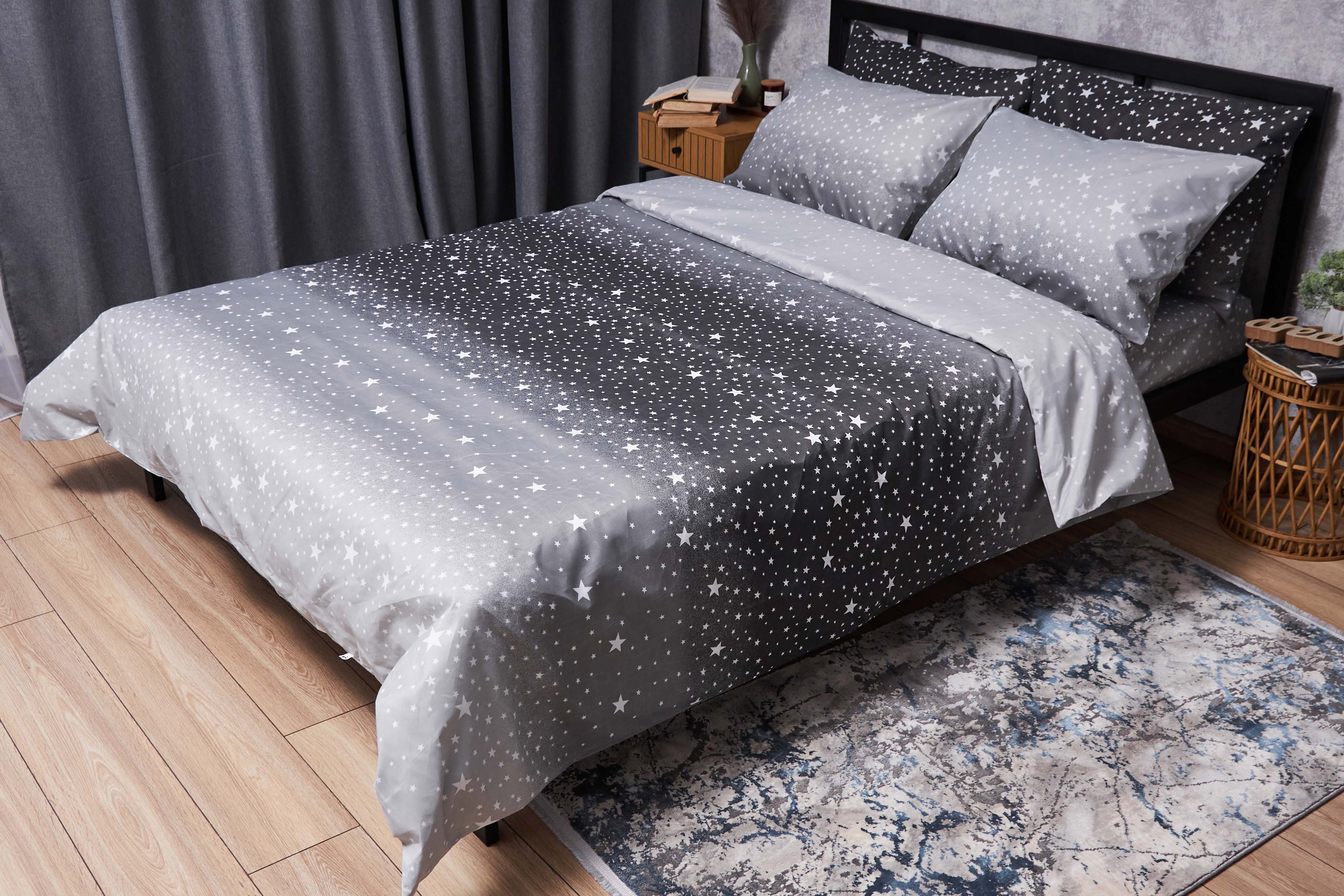 Комплект постельного белья Moon&Star Микросатин Premium «Starry Night» 175х210 см нав. 4х70х70 (MS-820005119) - Фото 1