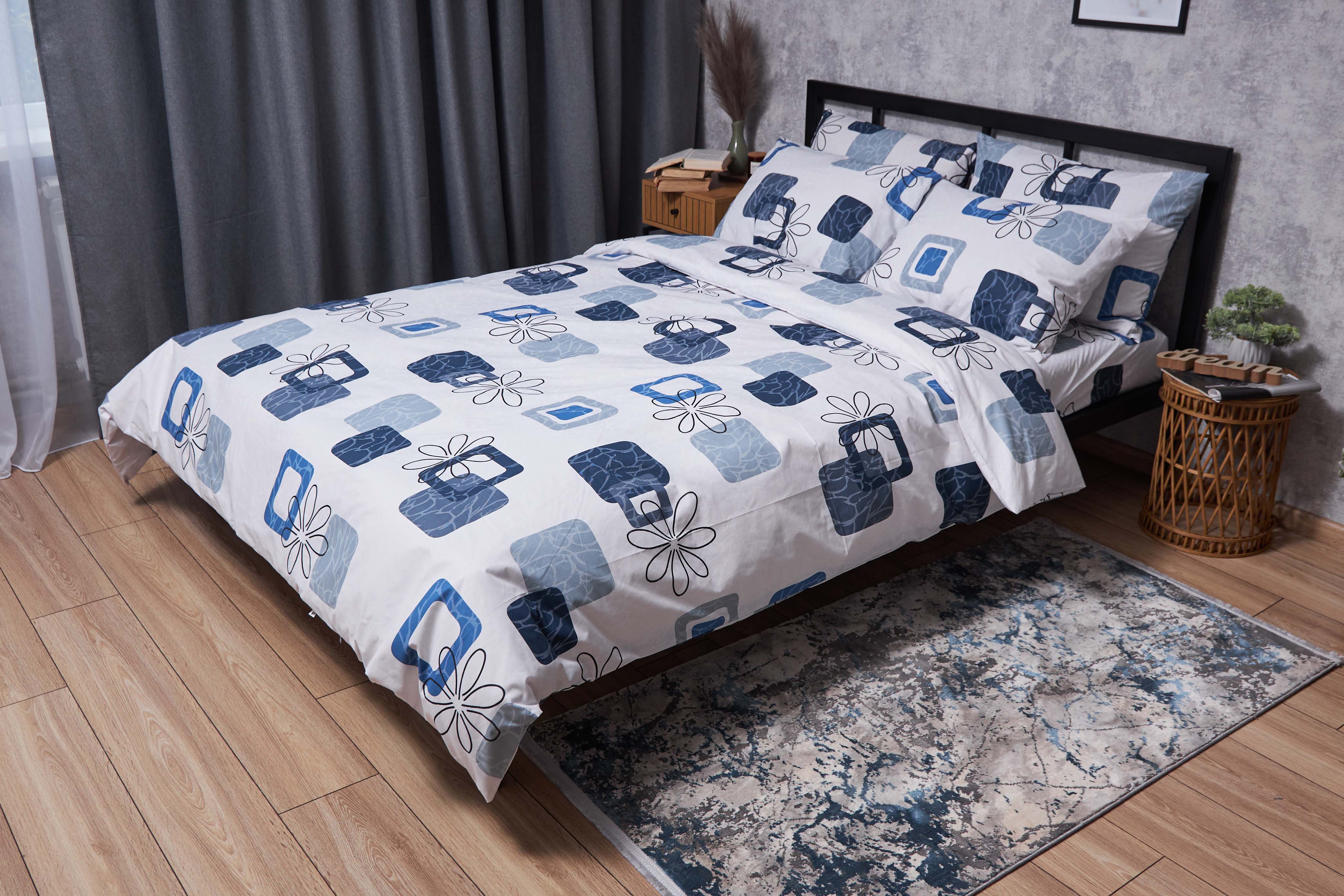 Комплект постельного белья Moon&Star Бязь Gold Люкс Silky Touch 160х220 (MS-820004749) - Фото 1
