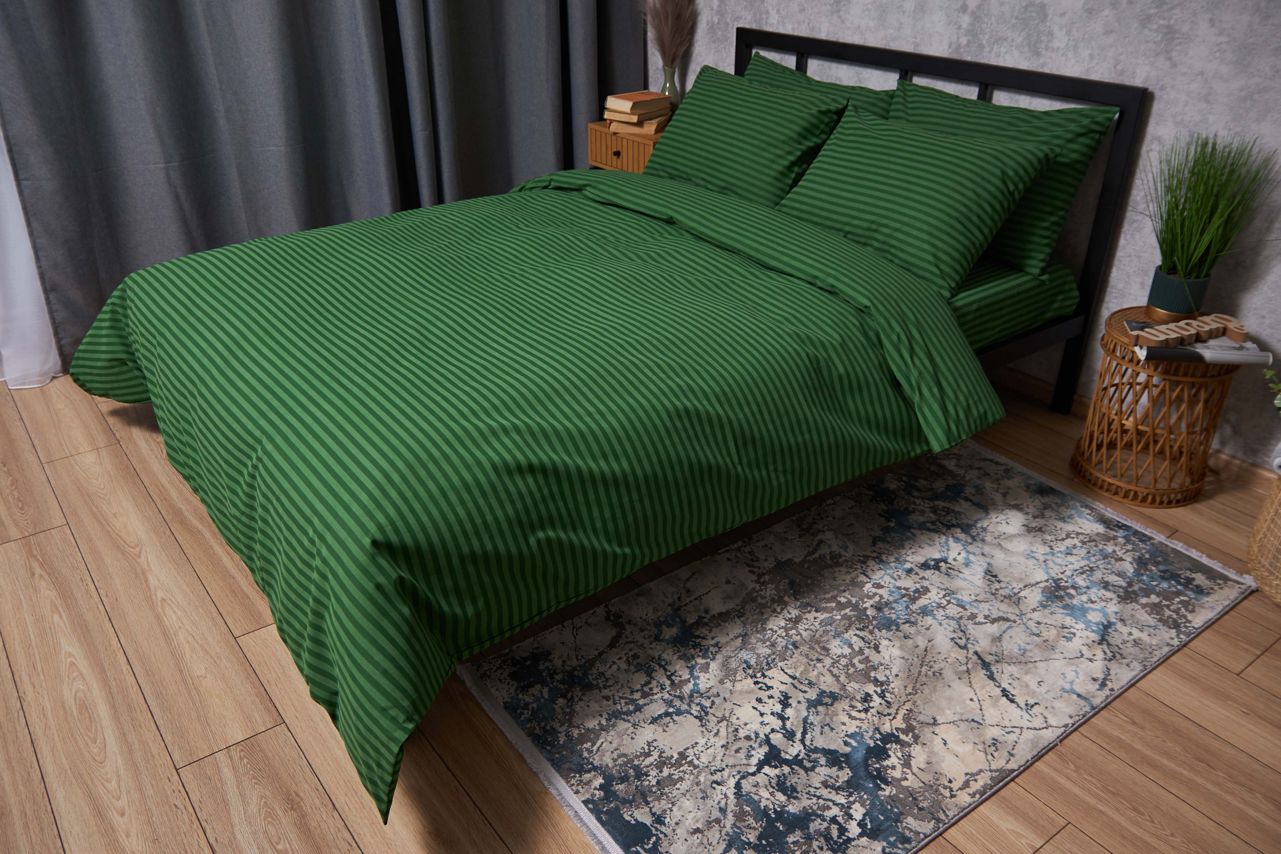 Комплект постельного белья Moon&Star Бязь Gold Люкс «Juniper» King Size 220x240 см нав. 2х50х70 (MS-820004411) - Фото 1