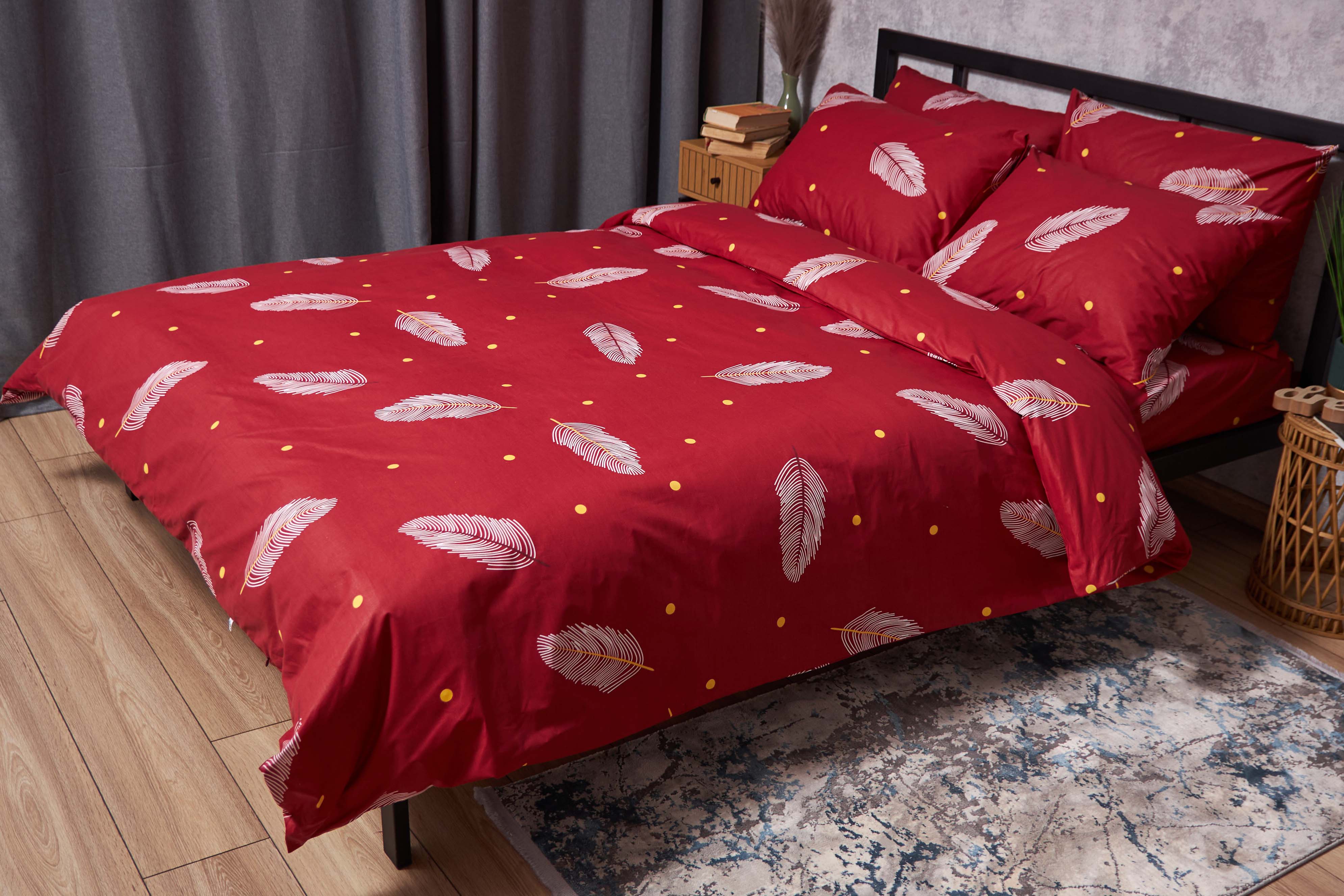 Комплект постельного белья Moon&Star Бязь Gold Люкс Lipstick 160х220 (MS-820004224) - Фото 1